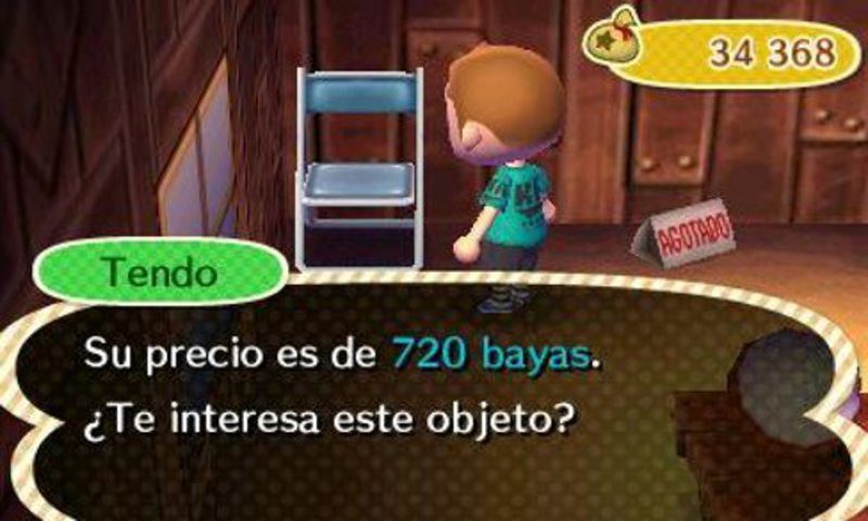 Comprando muebles en Animal Crossing new Leaf