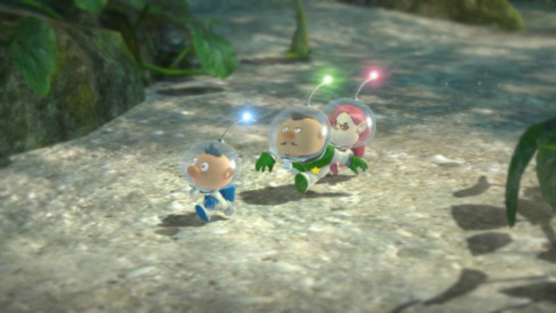 Los tres protagonistas de Pikmin 3