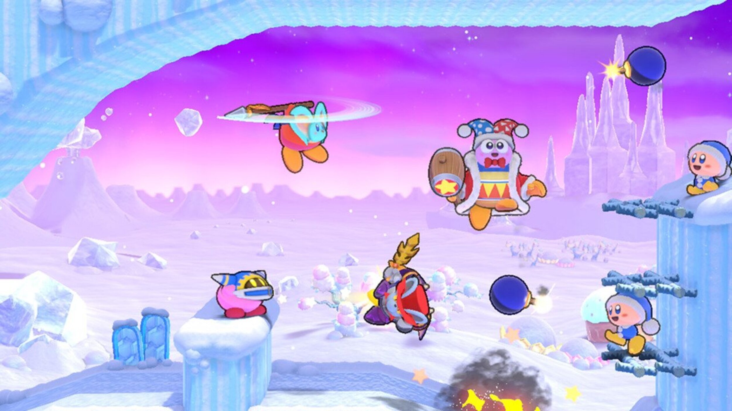 'Kirby's Return to Dream Land Deluxe' - El cooperativo para 4 es genial