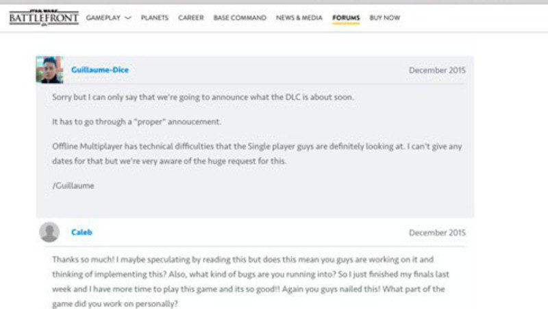 DICE podría estar planteándose un modo multijugador offline para 'Star Wars Battlefront'