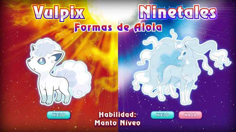  Forma Alola Vulpix y Ninetales