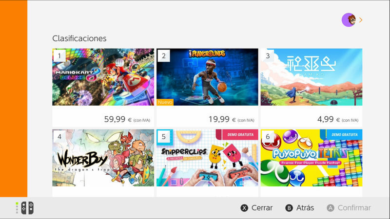 Ventas eshop Nintendo Switch Europa