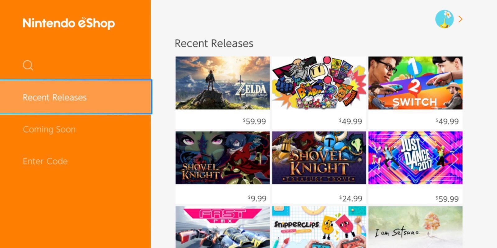 Nintendo Switch añade a la eShop una nueva sección