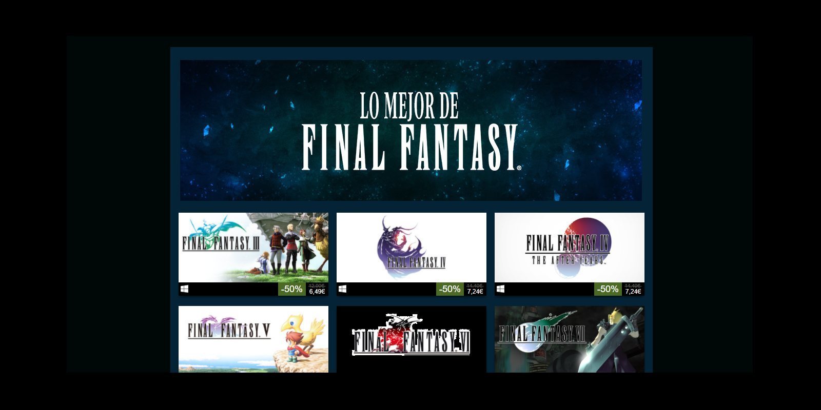 Grandes rebajas de Square Enix en Steam